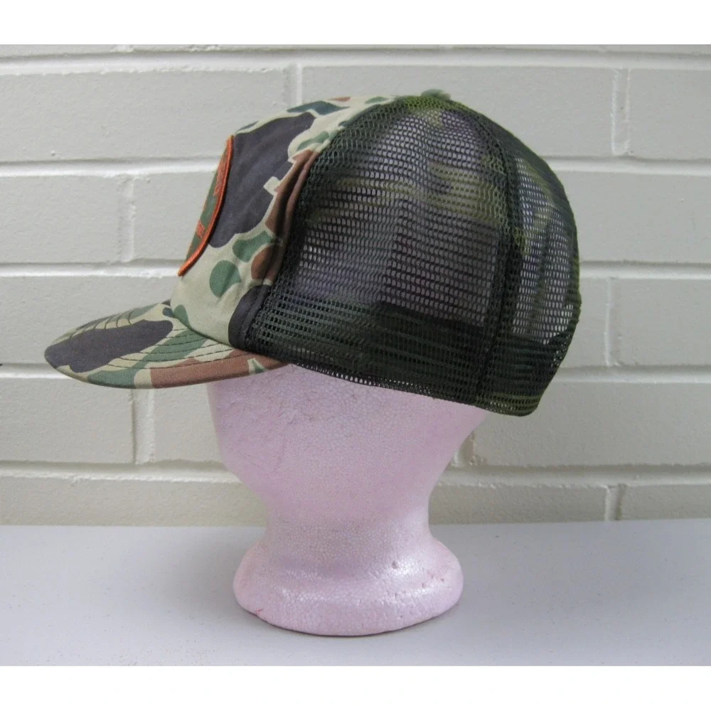 Vintage Ducks Unlimited  Trucker Hat Area Committee 10/30 Club Camo Snapback Cap